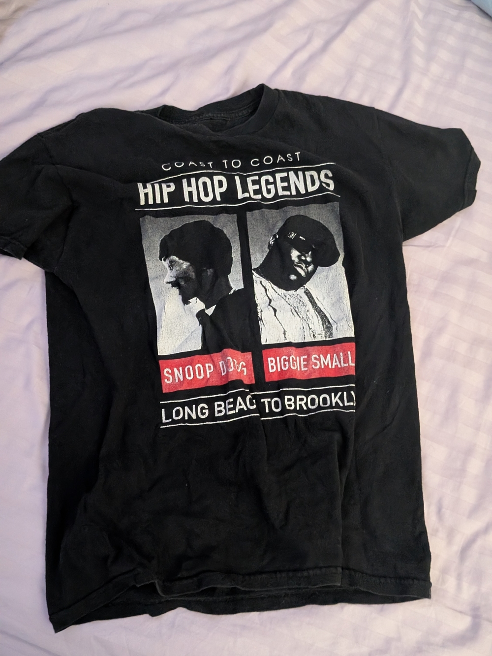 Snoop Dogg and Biggie Smalls black tee size men M can fit women m #rapper #hipho